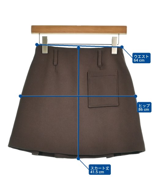 LOEWE（ロエベ）ミニスカート 茶 サイズ:34(XS位) レディース/2200716871224