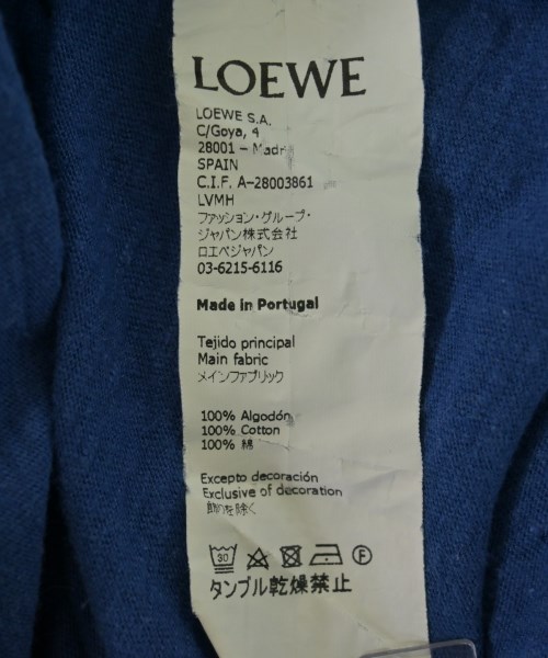 LOEWE（ロエベ）Tシャツ・カットソー 青 サイズ:M メンズ/2200721374079
