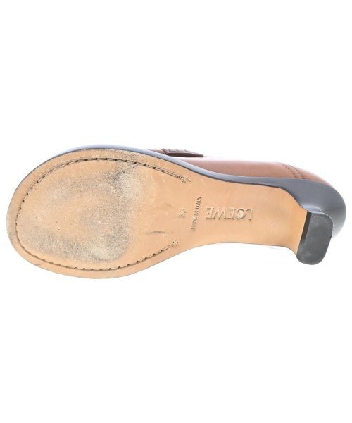 LOEWE（ロエベ）ドレスシューズ/ローファー 茶 サイズ:35(21.5cm位) レディース/2200720041095