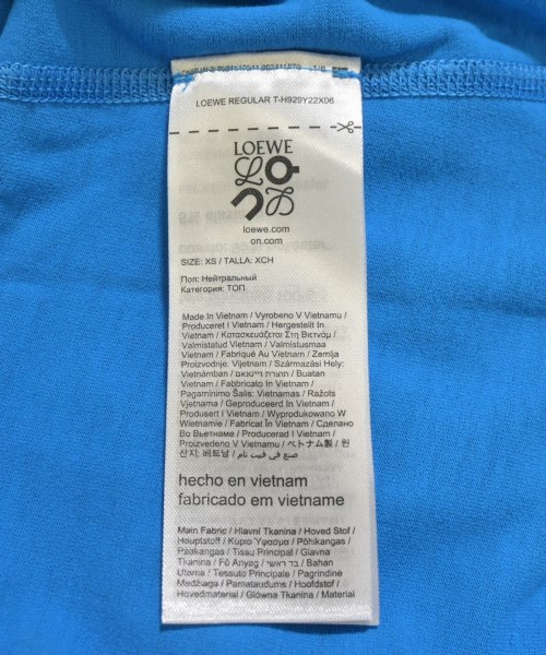 LOEWE（ロエベ）Tシャツ・カットソー 青 サイズ:XS メンズ/2200723287049