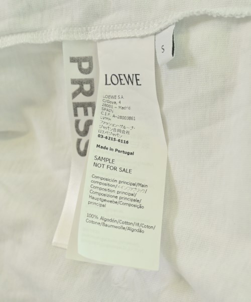LOEWE（ロエベ）Tシャツ・カットソー 白 サイズ:S メンズ/2200723906018