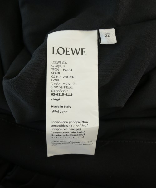 LOEWE（ロエベ）ワンピース 黒 サイズ:32(XXS位) レディース/2200718703042