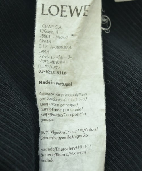 LOEWE（ロエベ）Tシャツ・カットソー 黒 サイズ:S メンズ/2200686014140