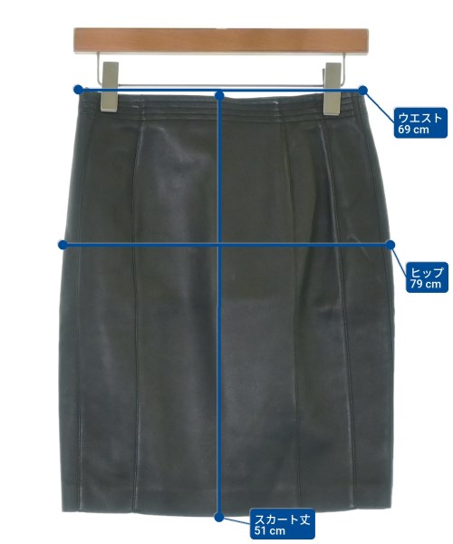 LOEWE（ロエベ）ひざ丈スカート 黒 サイズ:42(M位) レディース/2200691331034