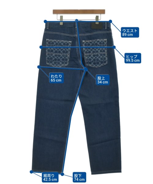 COACH（コーチ）デニムパンツ 紺 サイズ:34(XL位) メンズ/2200627709029