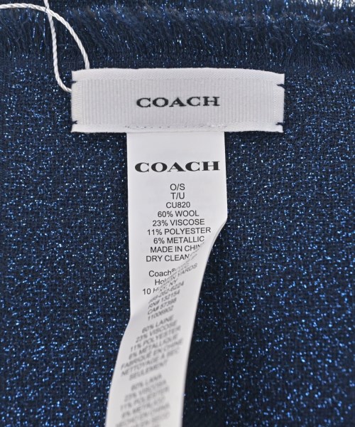 COACH（コーチ）マフラー 紺 サイズ:- メンズ/2200627709159