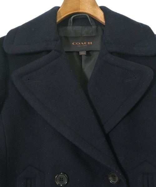 COACH（コーチ）ピーコート 紺 サイズ:XS レディース/2200640796013