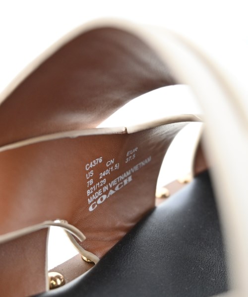 COACH（コーチ）サンダル 白 サイズ:US7(24cm位) レディース/2200616456392