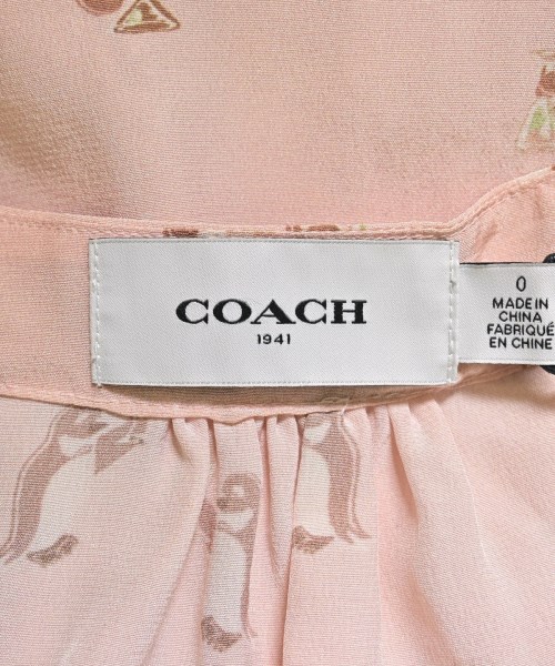 COACH（コーチ）ブラウス ピンク サイズ:0(XS位) レディース/2200626254032