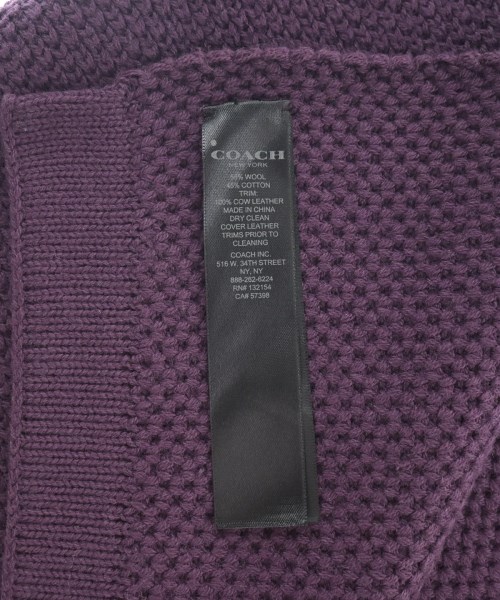 COACH（コーチ）マフラー 紫 サイズ:- レディース/2200631716211