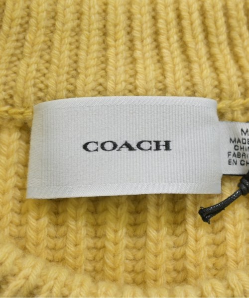 COACH（コーチ）ニット・セーター 黄 サイズ:M レディース/2200678526040