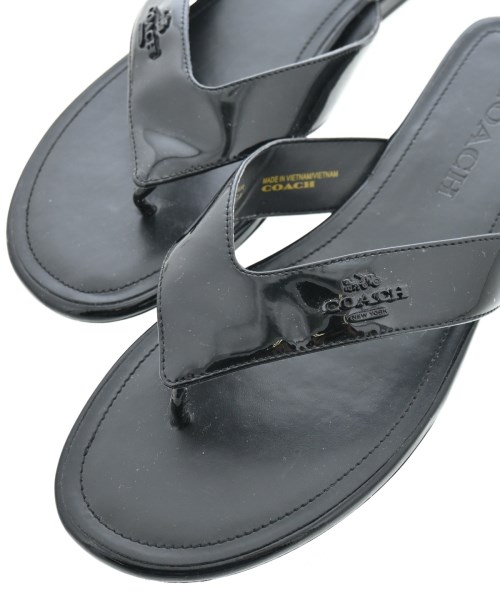 COACH（コーチ）サンダル 黒 サイズ:US7(24cm位) レディース/2200696213076