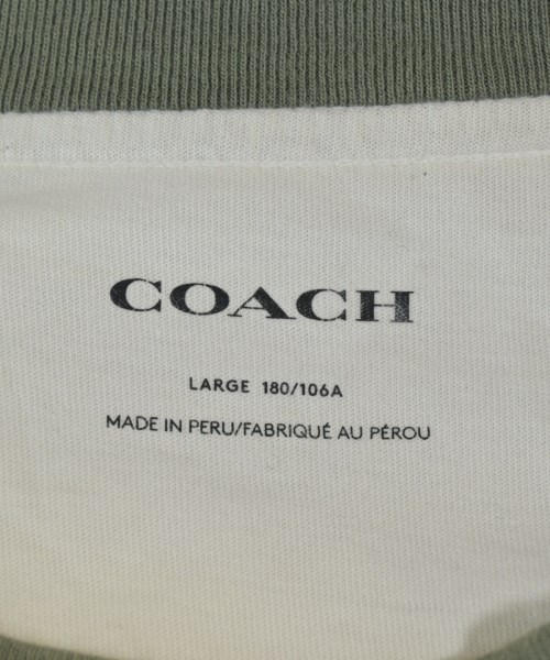 COACH（コーチ）Tシャツ・カットソー 白 サイズ:L メンズ/2200711295018