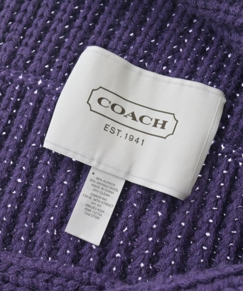 COACH（コーチ）マフラー 紫 サイズ:- レディース/2200654180150