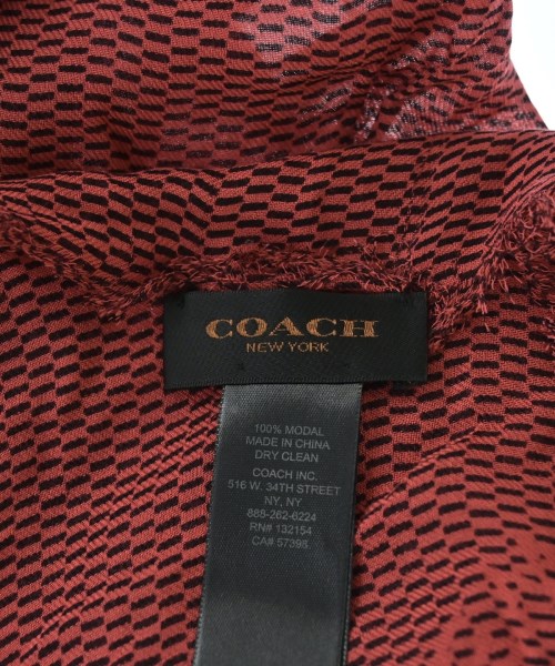 COACH（コーチ）ストール 赤 サイズ:- メンズ/2200703498083