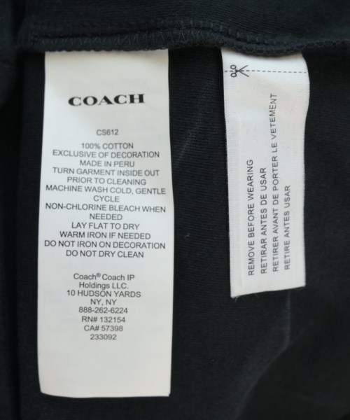 COACH（コーチ）Tシャツ・カットソー 黒 サイズ:XS レディース/2200709696025