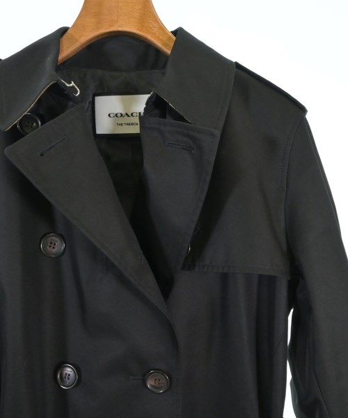 COACH（コーチ）トレンチコート 黒 サイズ:M レディース/2200666966025