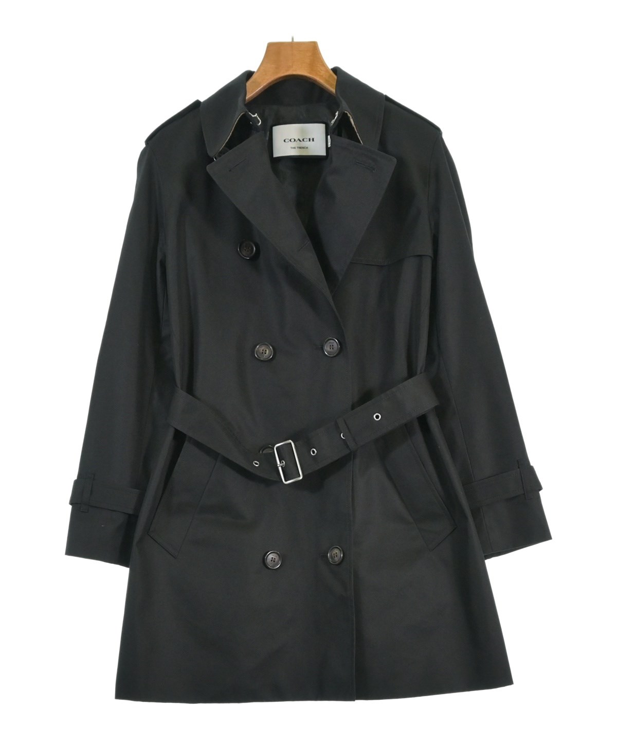 COACHコーチ★トレンチコート COACH（コーチ）トレンチコート 黒 サイズ:M レディース/2200666966025