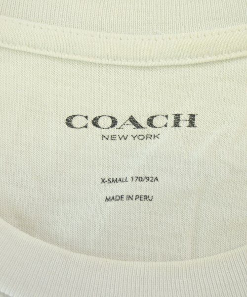 COACH（コーチ）Tシャツ・カットソー 白 サイズ:XS メンズ/2200726150081