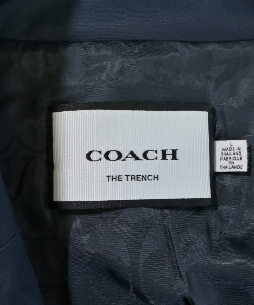 COACH（コーチ）トレンチコート 紺 サイズ:L レディース/2200684581026