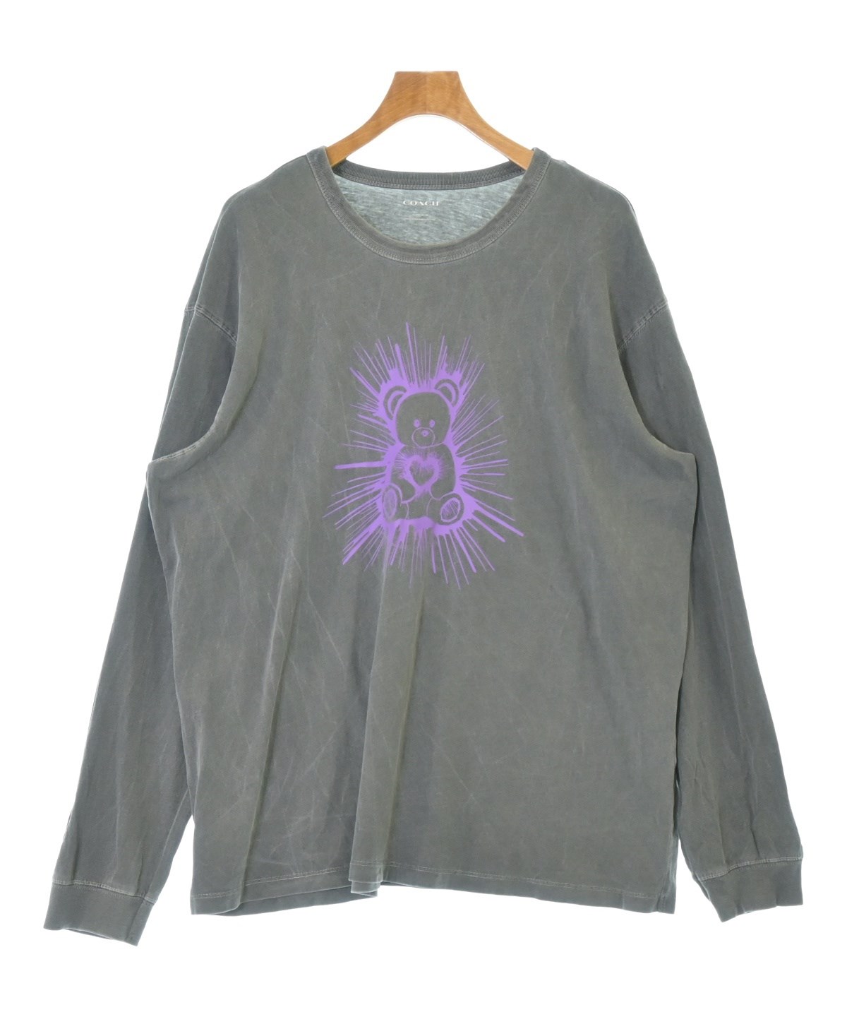 COACH コーチ Tシャツ・カットソー XS グレー 【古着】【中古】【送料無料】 COACH - COACH コーチ Tシャツ・カットソー XS グレー 【古着】【中古