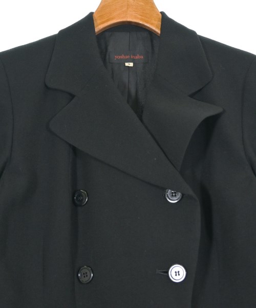 yoshie inaba ジャケット ヨシエイナバyoshie inaba ウールチェックニットジャケット 黒グレー9