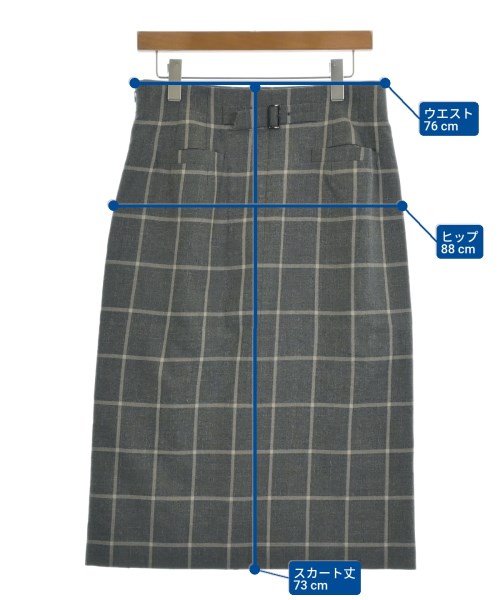 YOSHIE INABA（ヨシエイナバ）ロング・マキシ丈スカート グレー サイズ:11(M位) レディース/2200615471266