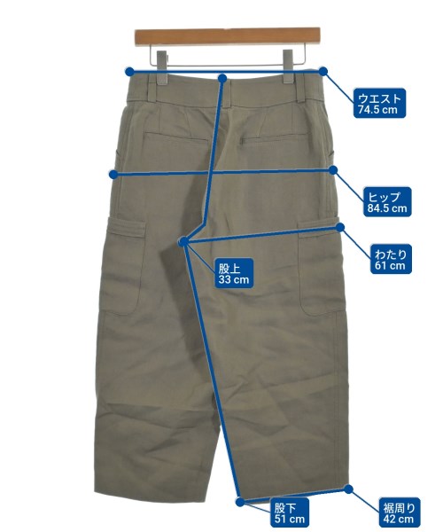 YOSHIE INABA（ヨシエイナバ）カーゴパンツ カーキ サイズ:9(M位) レディース/2200617634195