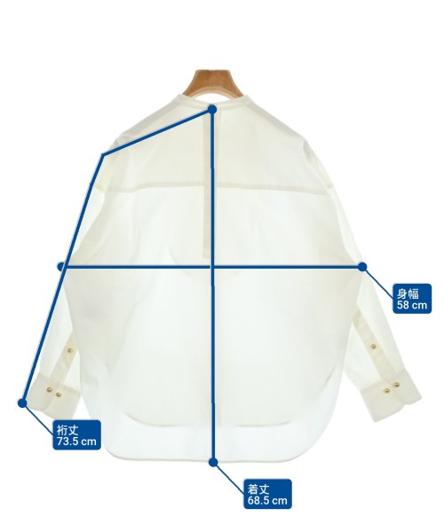 YOSHIE INABA（ヨシエイナバ）カジュアルシャツ 白 サイズ:S レディース/2200659778055