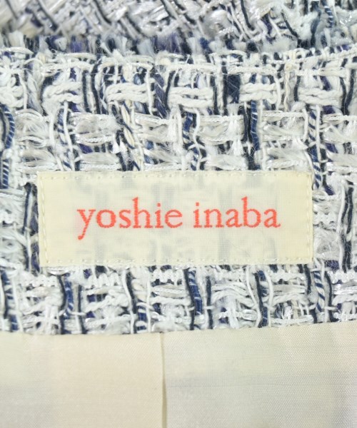 YOSHIE INABA（ヨシエイナバ）ノーカラージャケット 白 サイズ:9(M位) レディース/2200712751032