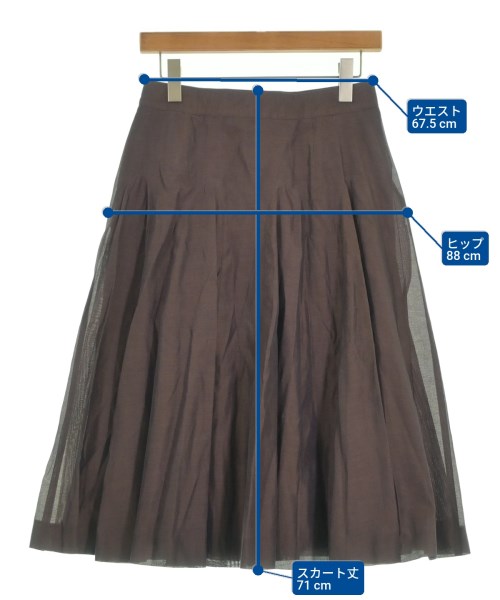 YOSHIE INABA（ヨシエイナバ）ロング・マキシ丈スカート 茶 サイズ:9(M位) レディース/2200647141045