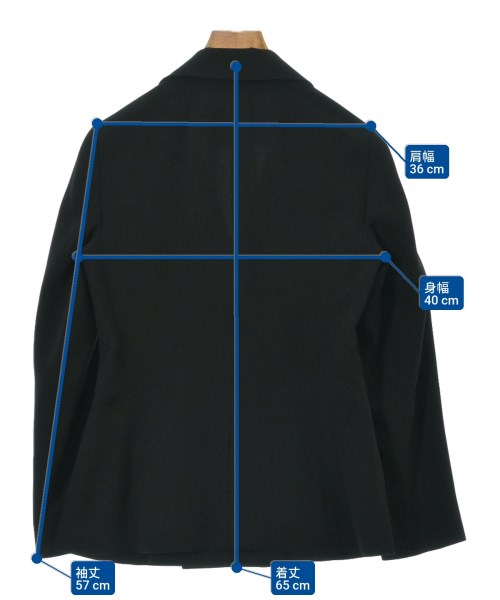 YOSHIE INABA（ヨシエイナバ）ジャケット 黒 サイズ:7(S位) レディース/2200650964051