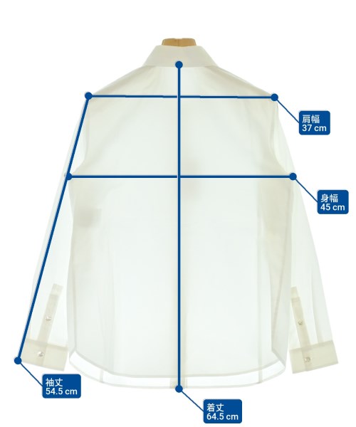 YOSHIE INABA（ヨシエイナバ）カジュアルシャツ 白 サイズ:7(S位) レディース/2200665977084