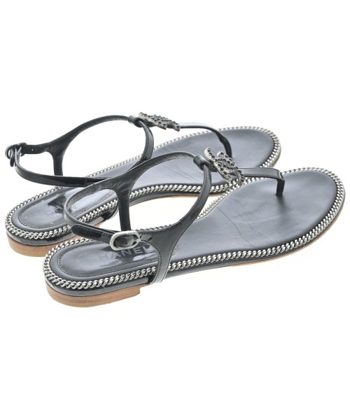 CHANEL（シャネル）サンダル 黒 サイズ:37(23.5cm位) レディース/2200686905011