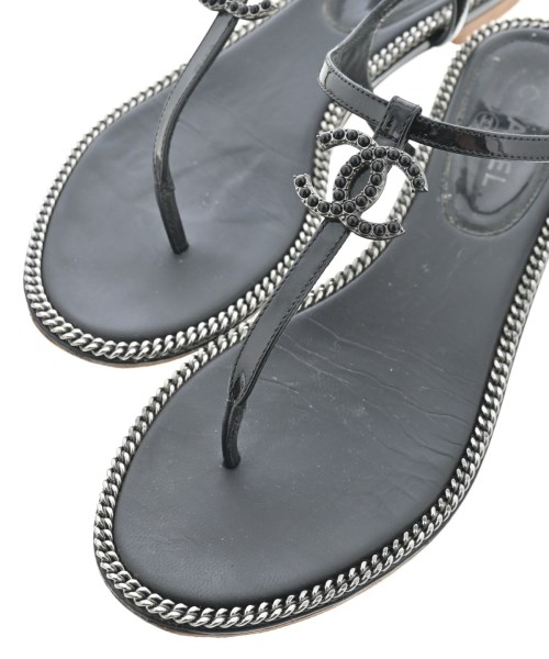 CHANEL（シャネル）サンダル 黒 サイズ:37(23.5cm位) レディース/2200686905011