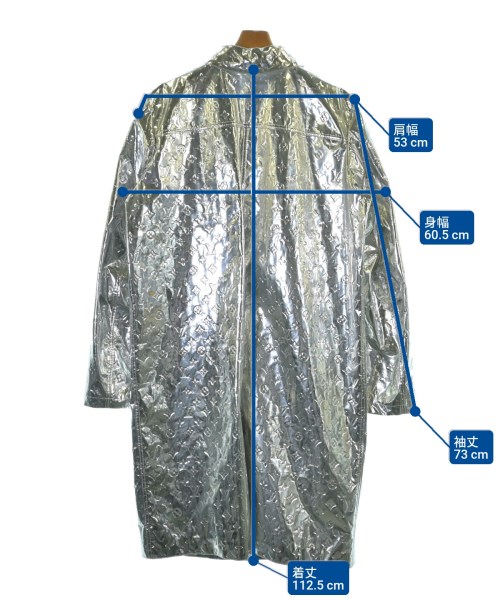 LOUIS VUITTON（ルイヴィトン）ステンカラーコート シルバー サイズ:52(XXL位) メンズ/2200512914026