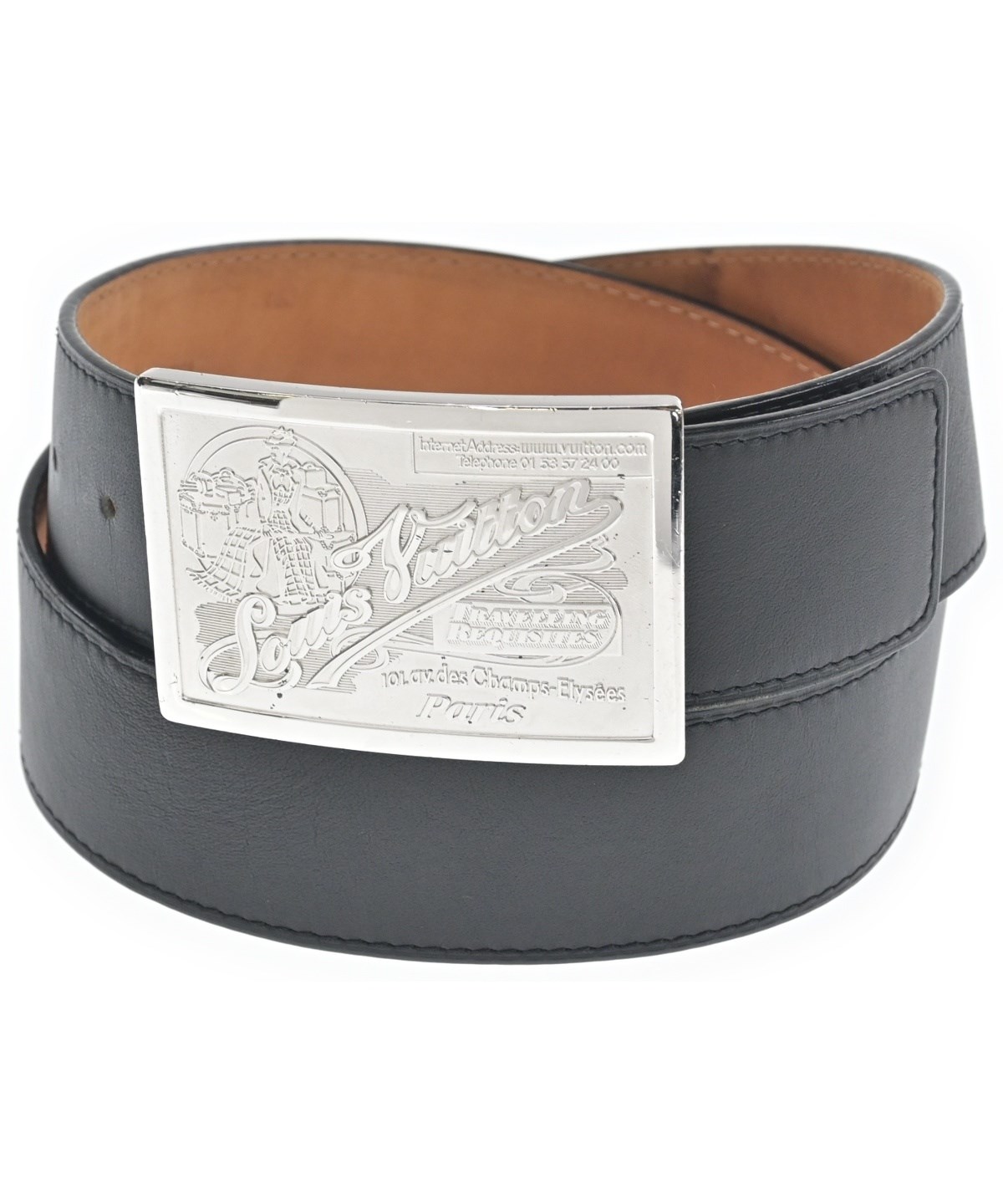 LOUIS VUITTON（ルイヴィトン）ベルト 紺 サイズ:90 レディース