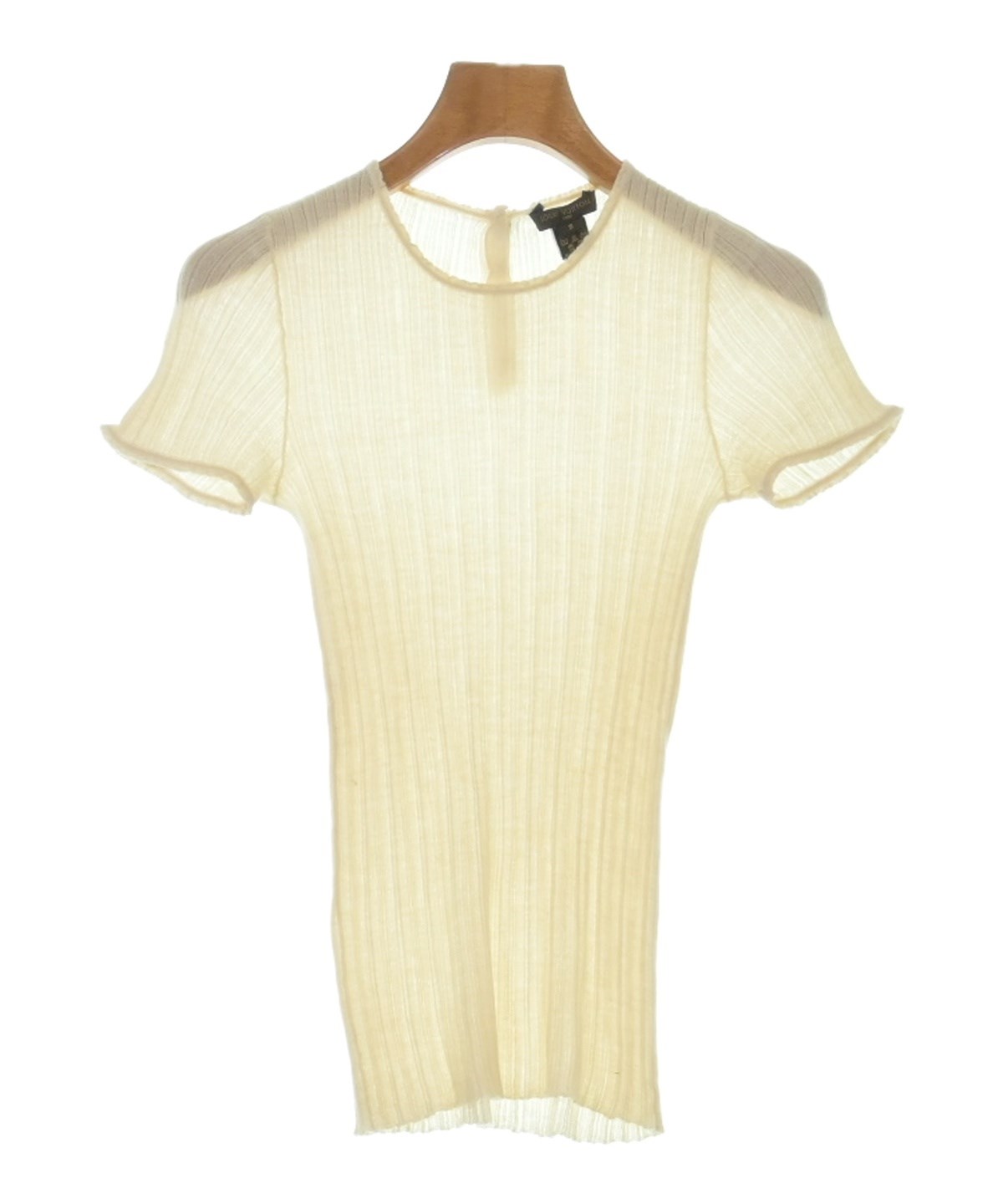 LOUIS VUITTON ベージュ 半袖ニット ヴィトン 24SS シルク×ナイロン 半袖ニット XS レディース