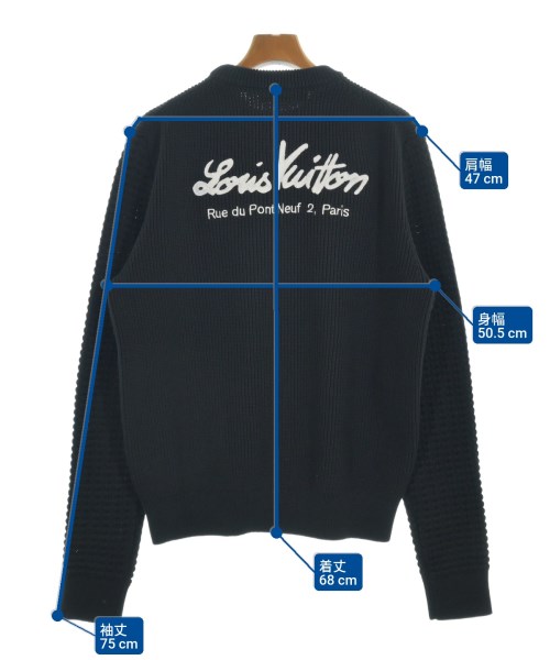 LOUIS VUITTON（ルイヴィトン）ニット・セーター 黒 サイズ:S メンズ/2200624462033