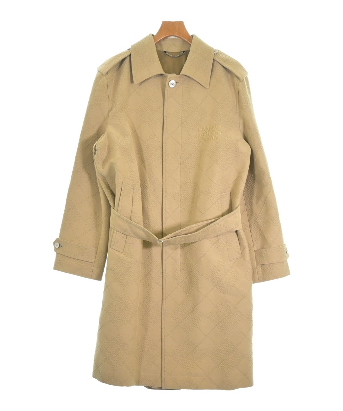【美品】LOUIS VUITTON♢トレンチコート♢ LOUIS VUITTON（ルイヴィトン）ステンカラーコート ベージュ サイズ:48