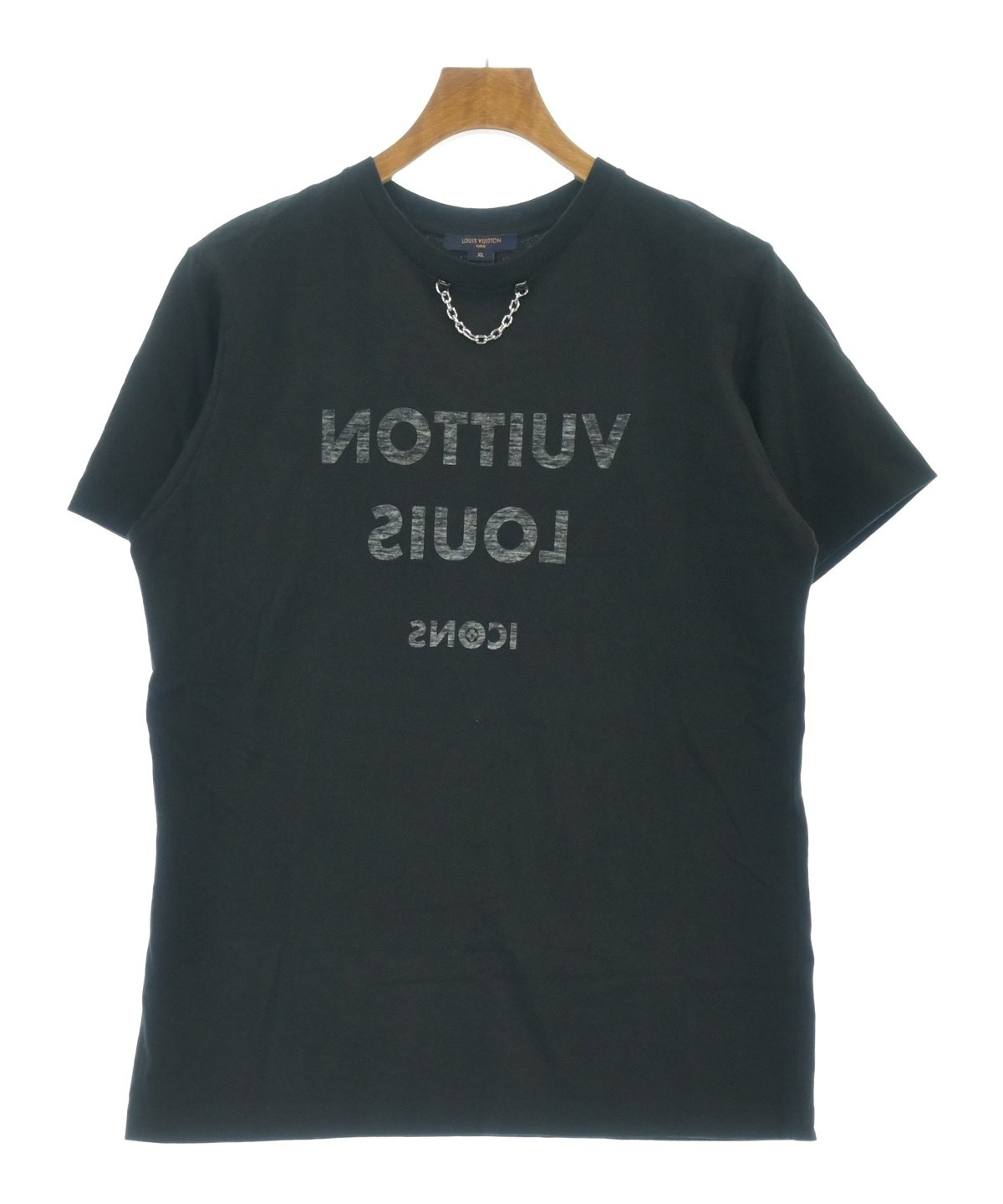 LOUIS VUITTON ブラック Tシャツ XL LOUIS VUITTON T-Shirt LV Tee Cotton Black Size XXL 100% Authentic