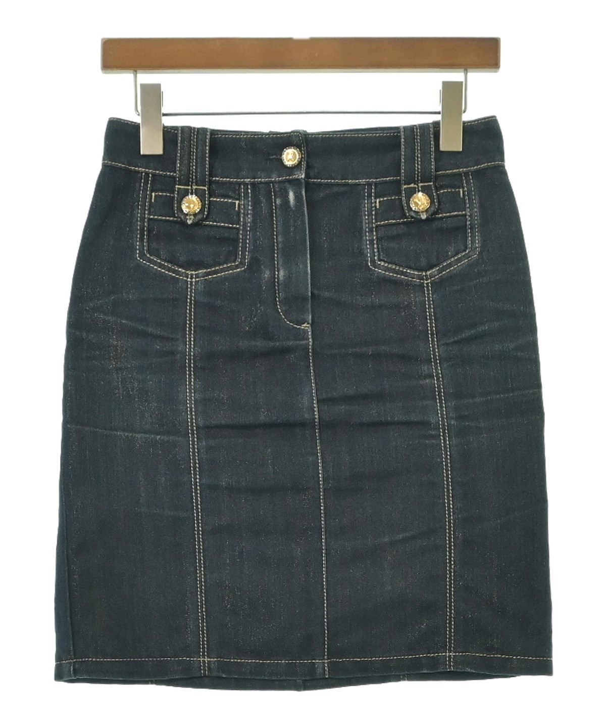 LOUIS VUITTON（ルイヴィトン）ミニスカート 紺 サイズ:34(XXS位