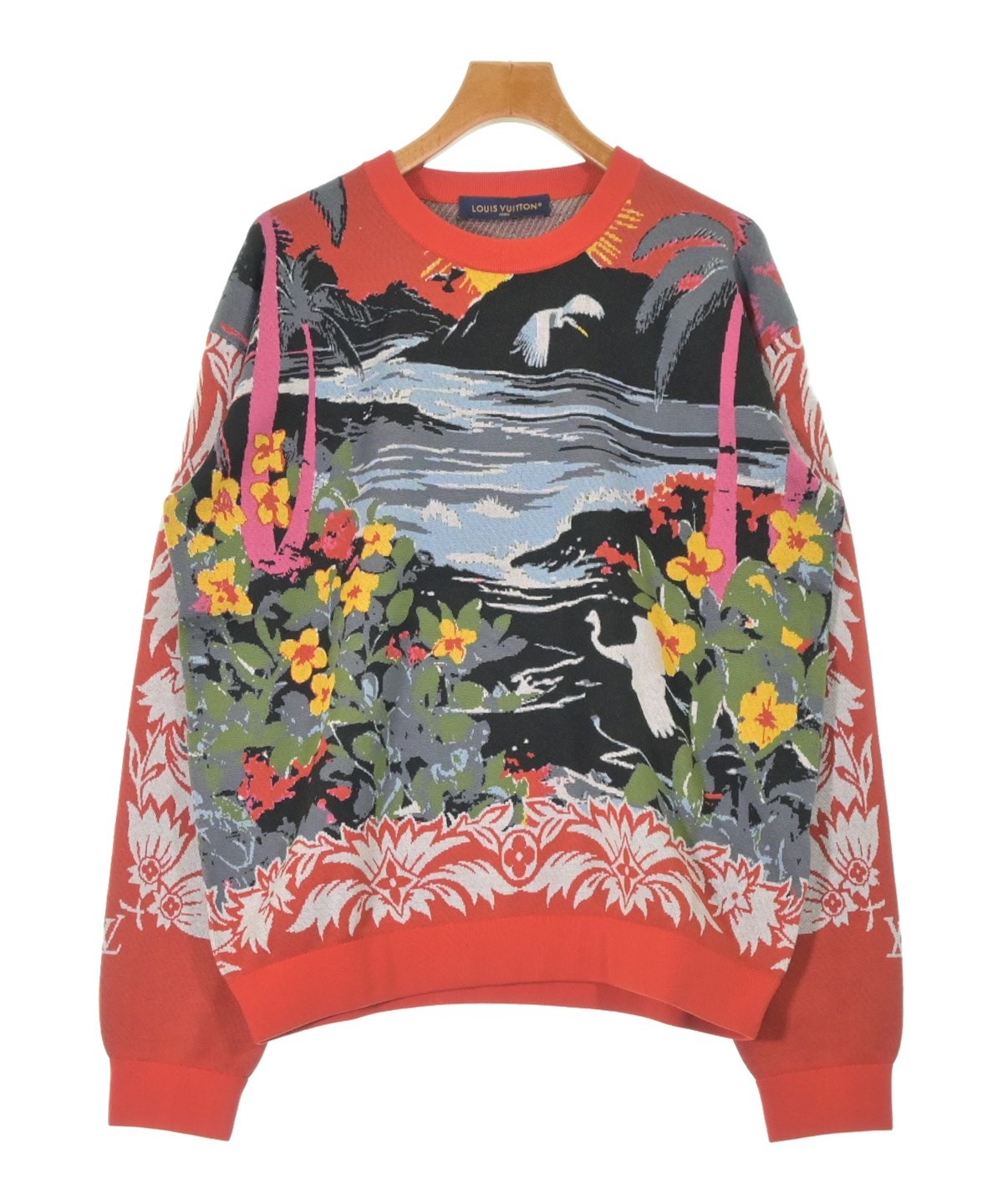 LOUIS VUITTON（ルイヴィトン）ニット・セーター 赤 サイズ:XL メンズ