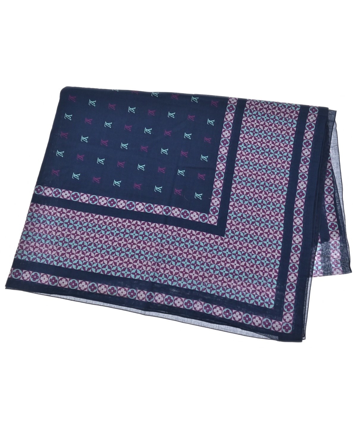 クリスマス本日のみ お値下げ‼️ルイヴィトンロングストール LOUIS VUITTON（ルイヴィトン）ストール 紺 サイズ:- メンズ