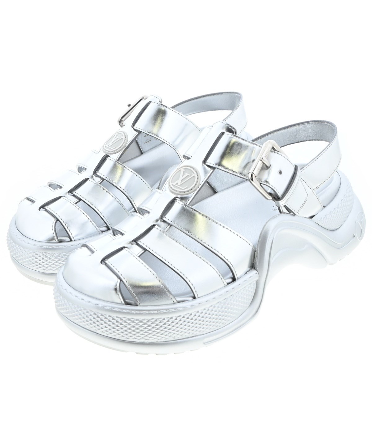 LOUIS VUITTON（ルイヴィトン）サンダル シルバー サイズ:EU34(20.5cm