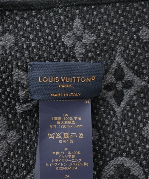 LOUIS VUITTON（ルイヴィトン）マフラー 黒 サイズ:- メンズ/2200643013056