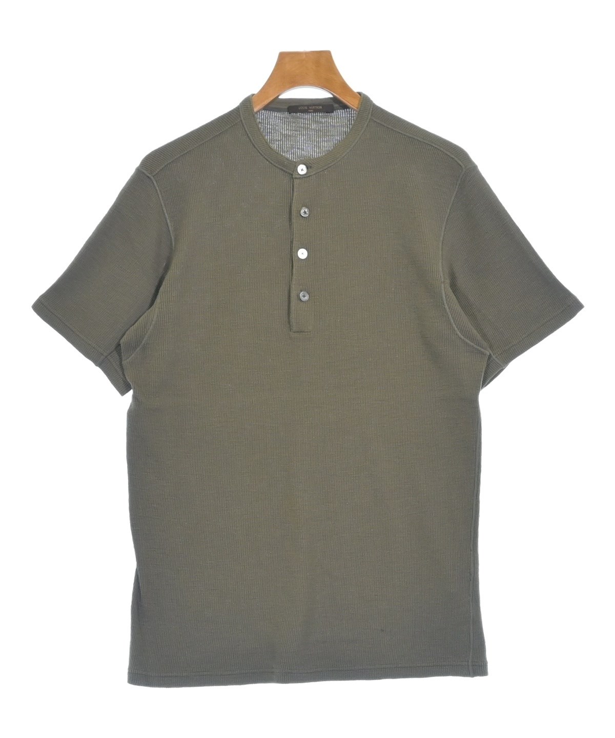 ◆LOUIS VUITTON◆ 長袖カットソー/緩めカジュアル/カーキ/Ｓ LOUIS VUITTON（ルイヴィトン）Tシャツ・カットソー カーキ サイズ:S