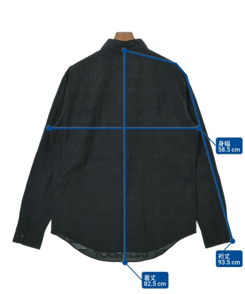 LOUIS VUITTON（ルイヴィトン）カジュアルシャツ 黒 サイズ:XL メンズ/2200666088055