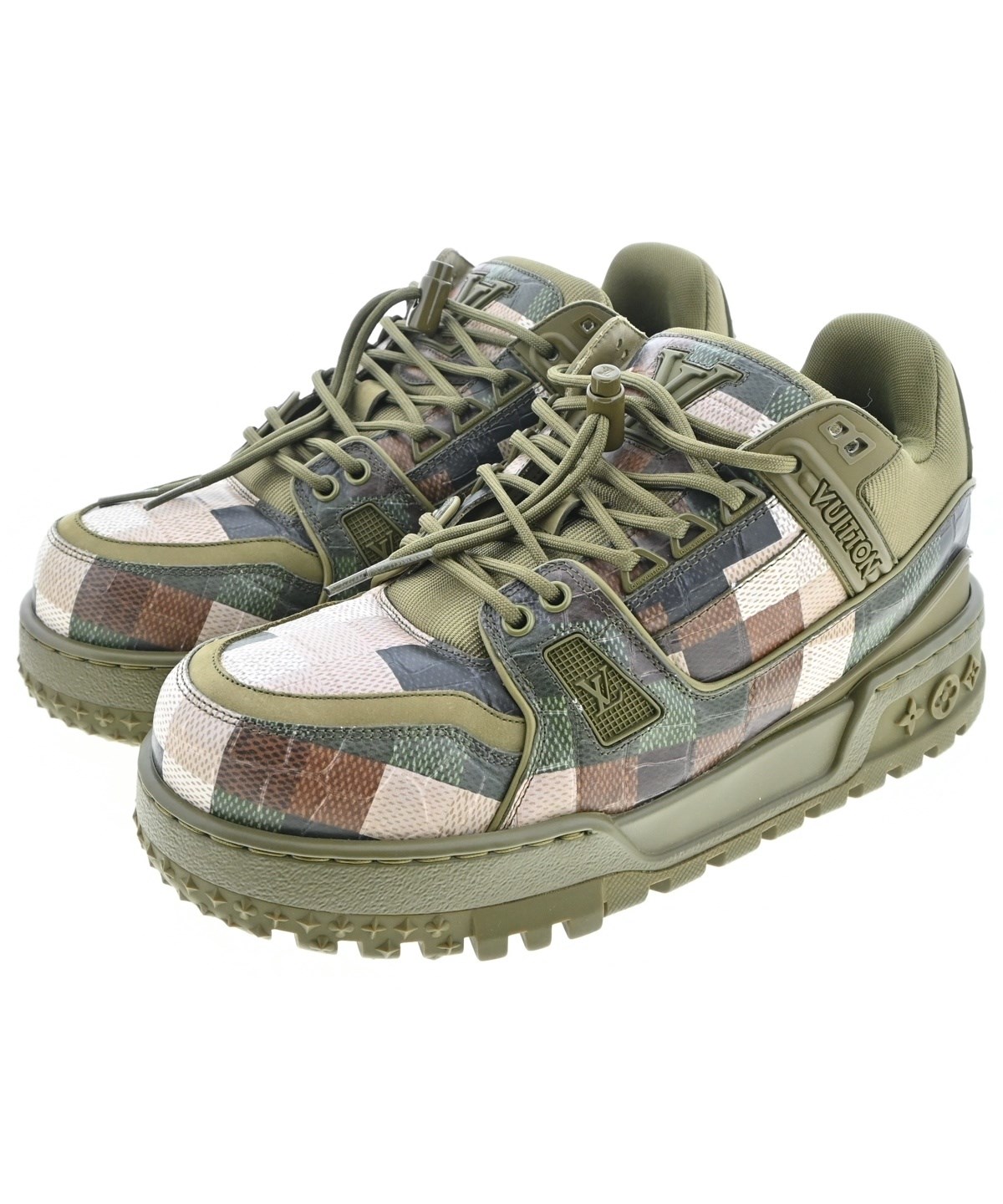 LOUIS VUITTON（ルイヴィトン）スニーカー カーキ サイズ:UK7(25.5cm位 