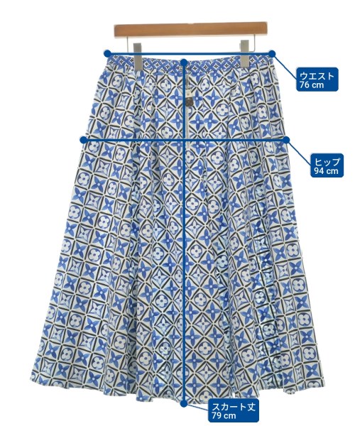 LOUIS VUITTON（ルイヴィトン）ロング・マキシ丈スカート 青 サイズ:38(S位) レディース/2200731520169